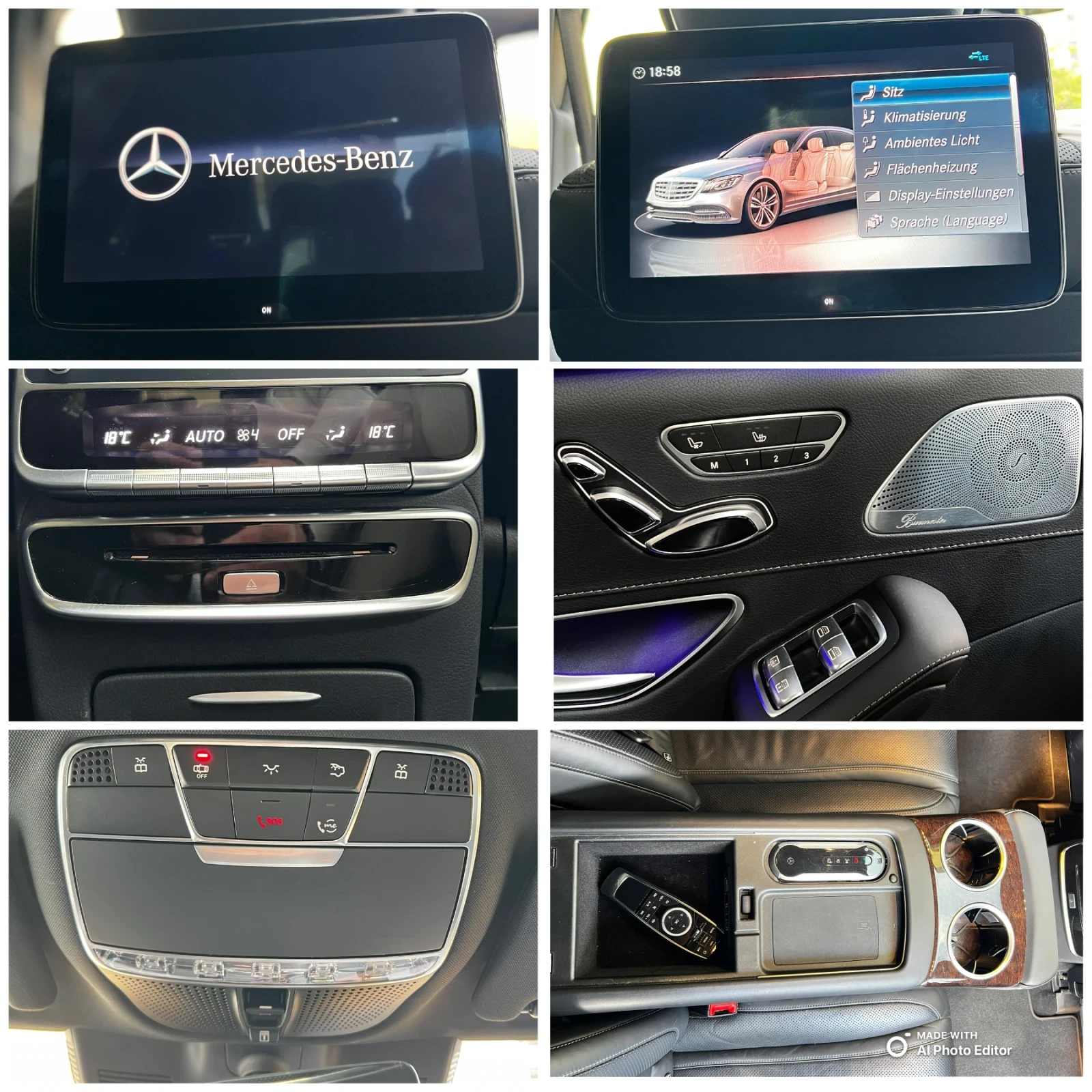 Mercedes-Benz S 350 FACE, S350d, LONG, 4Matic, 3xTV, BURMESTER, снимка 15 - Автомобили и джипове - 54611615