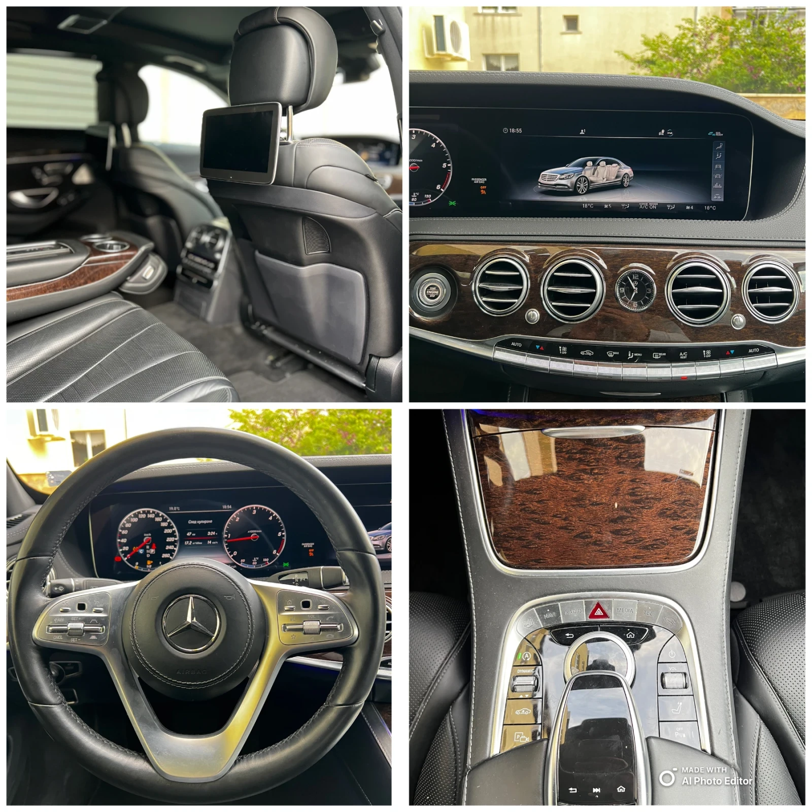 Mercedes-Benz S 350 FACE, S350d, LONG, 4Matic, 3xTV, BURMESTER, снимка 14 - Автомобили и джипове - 54611615