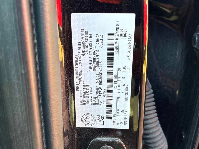 Ford F150 2021 4WD SuperCrew Box * БЕЗ ПЪРВОНАЧАЛНА ВН, снимка 13 - Автомобили и джипове - 53077716