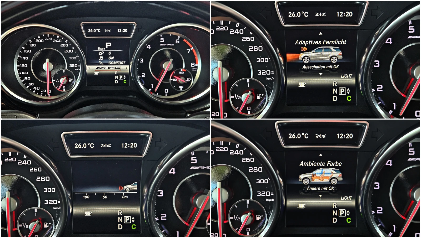 Mercedes-Benz ML 63 AMG ТVx3/DISTR/PANO/CAMERA/HARMAN/ОБДУХ/AMBIENT/LIZING, снимка 10 - Автомобили и джипове - 55492062