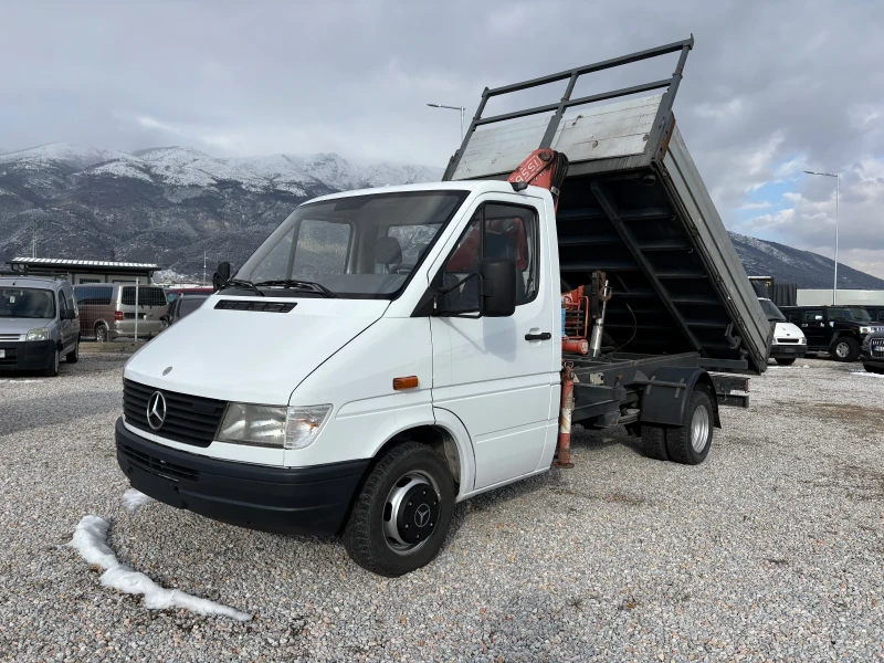 Mercedes-Benz Sprinter 412 D самосвал с кран, снимка 1 - Бусове и автобуси - 49197874