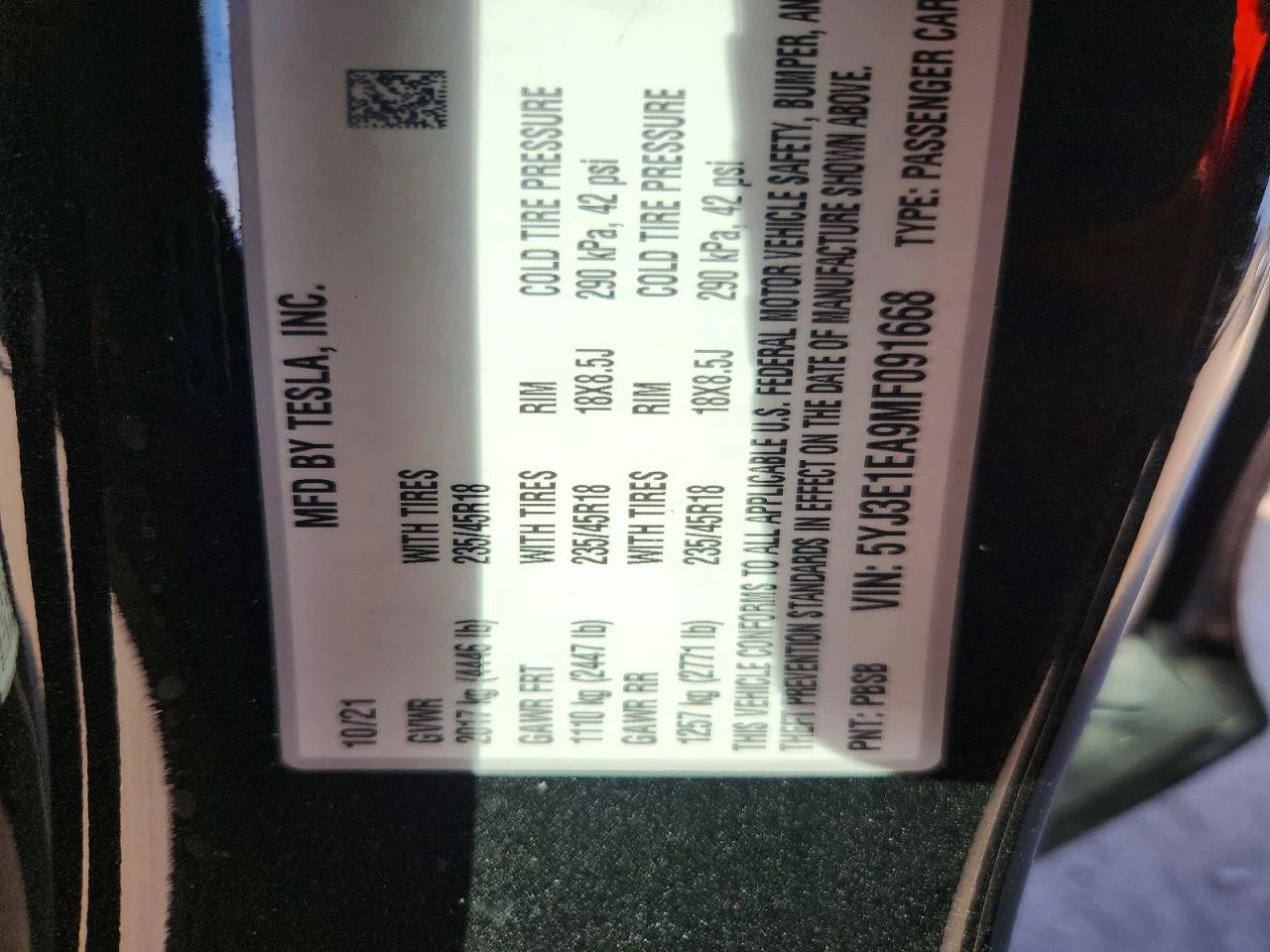 Tesla Model 3, снимка 12 - Автомобили и джипове - 56613953