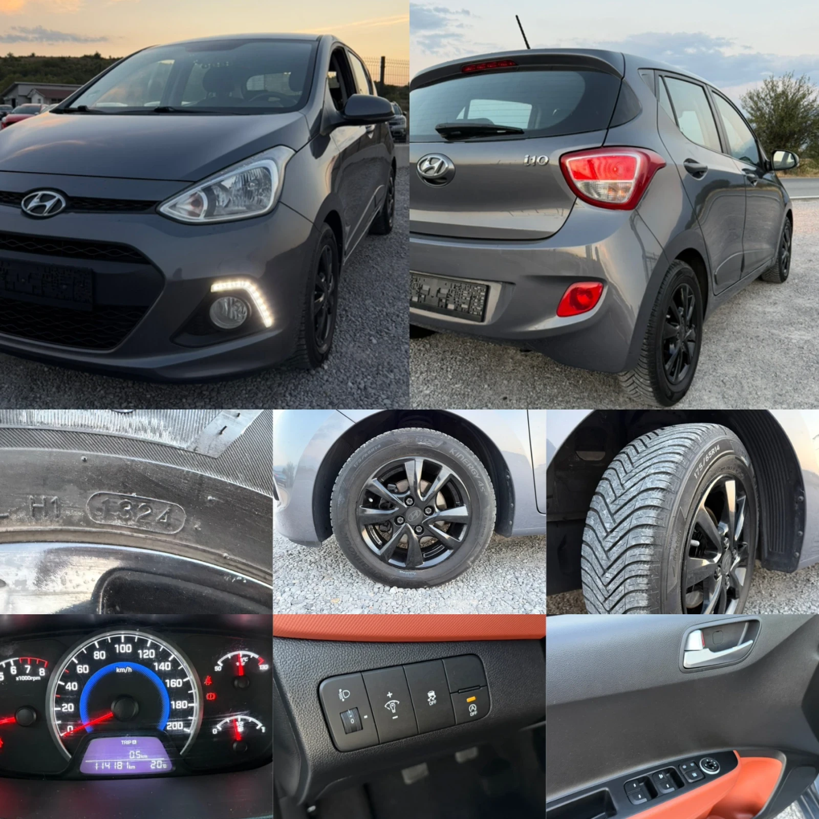 Hyundai I10 1.0i LED EURO 6 TUV , снимка 9 - Автомобили и джипове - 55931912