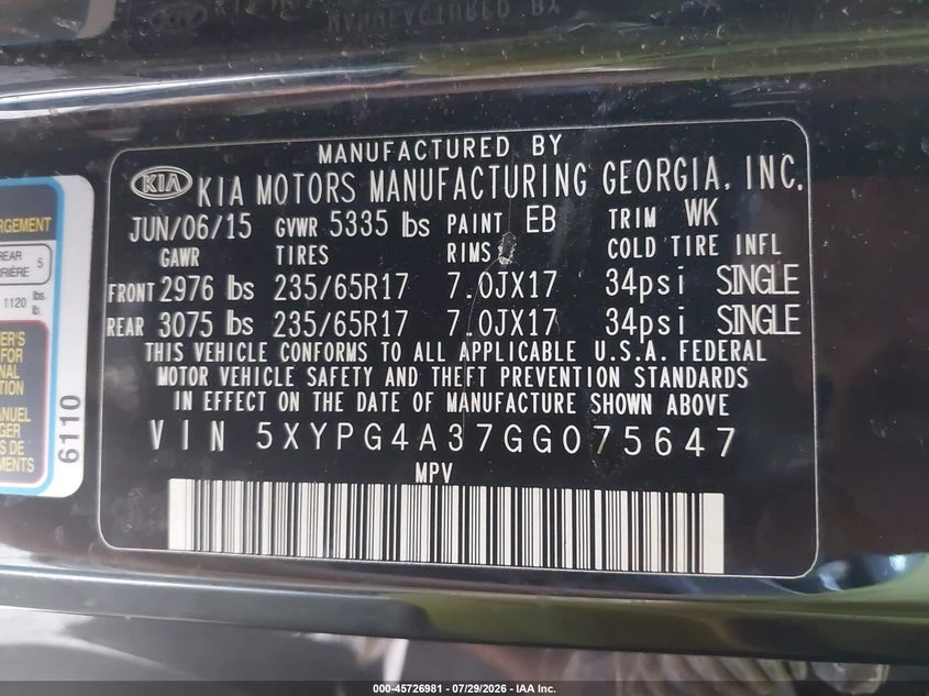 Kia Sorento 2.4l 2.4L Lx, снимка 9 - Автомобили и джипове - 56041655