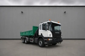 Scania P 410 6x4 Kipper mit Kran -Hiab 188 ES-3