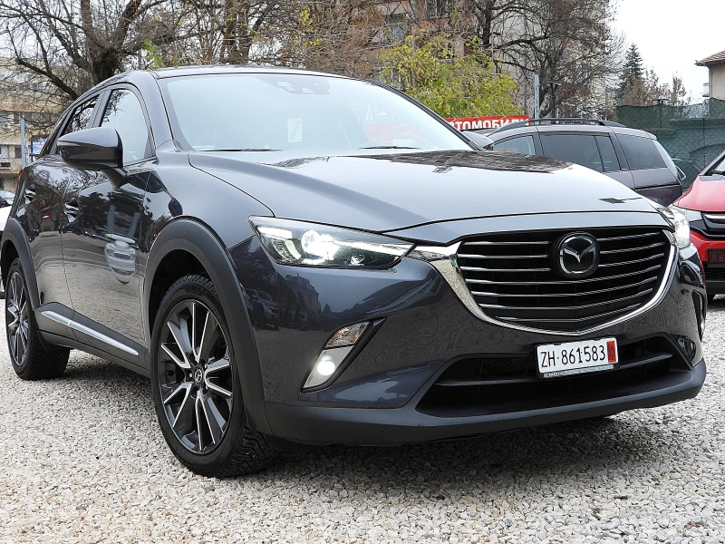 Mazda CX-3 2.0ШВЕЙЦАРИЯ-ДИСТРОНИК/КОЖА/НАВИ/LANE ASSIST/4x4, снимка 3 - Автомобили и джипове - 52641364