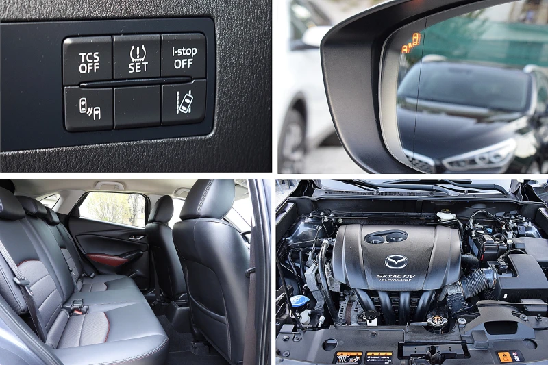 Mazda CX-3 2.0ШВЕЙЦАРИЯ-ДИСТРОНИК/КОЖА/НАВИ/LANE ASSIST/4x4, снимка 17 - Автомобили и джипове - 52641364