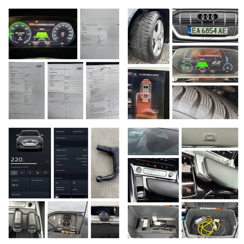 Audi E-Tron 55 Quattro, Sportback, 95kWh, В Гаранция, 12.2020г, снимка 16 - Автомобили и джипове - 53412192