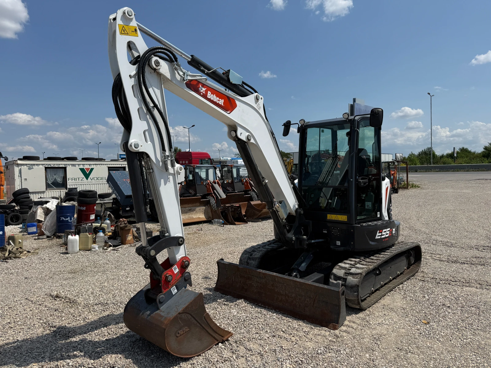 Багер Bobcat E55z LONGARM КАТО НОВ, снимка 3 - Индустриална техника - 54428891