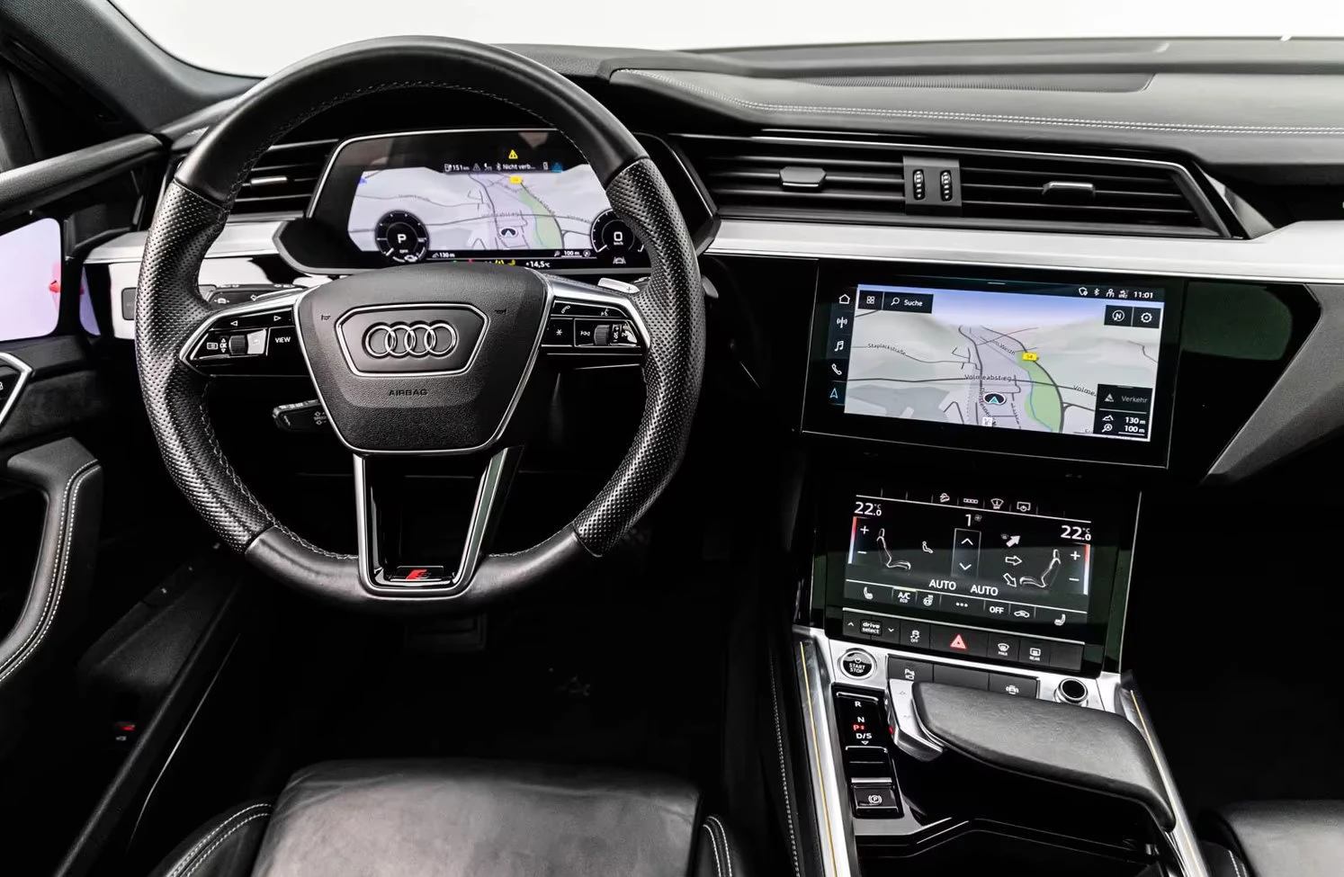 Audi E-Tron SPORTBACK50/313HP/2XSLINE/MATRIX/HUD/PANO/CAM/290z, снимка 10 - Автомобили и джипове - 54136659
