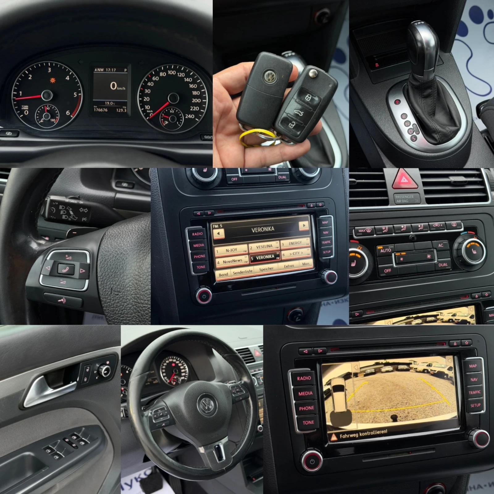 VW Touran 2.0TDI 140кс 7-места DSG НАВИ КАМЕРА, снимка 17 - Автомобили и джипове - 56271082