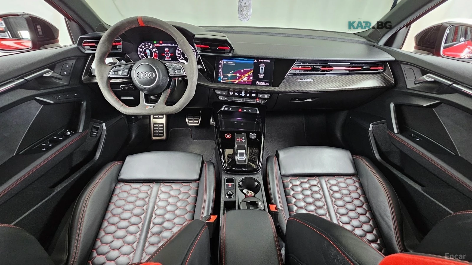 Audi Rs3 QUATTRO* HEADUP* DISTRONIC* ПОДГРЕВ* КАМЕРА* SUNRO, снимка 5 - Автомобили и джипове - 55139381