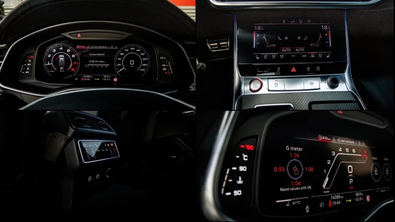 Audi Rs6 CERAMIC/Led/Head Up/Soft/Stage 2/360/B&O, снимка 14 - Автомобили и джипове - 51022767