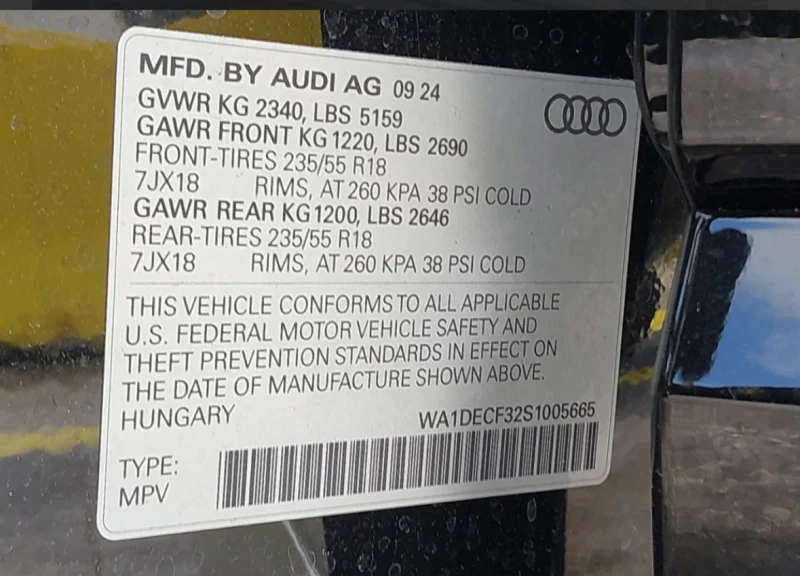 Audi Q3 2025 PREMIUM 45 TFSI S LINE QUATTRO TIPTRONIC, снимка 9 - Автомобили и джипове - 49158854