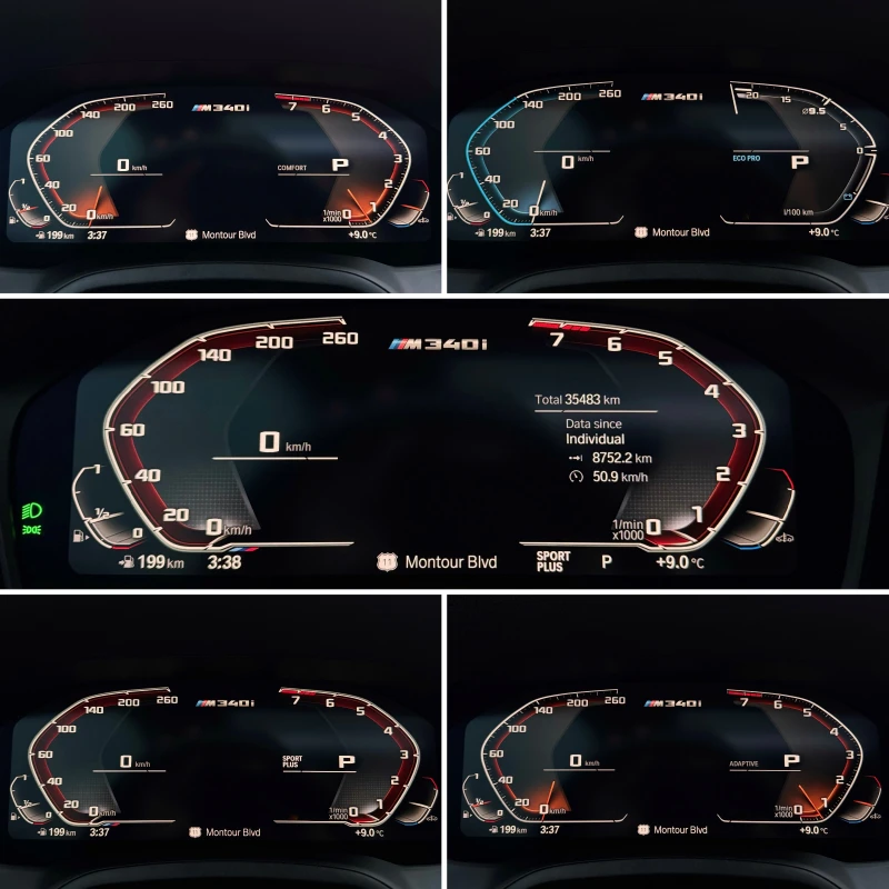 BMW 340 -M340i-Full-Laser-Keyless-Head up-Nappa-35000км-, снимка 9 - Автомобили и джипове - 52729449