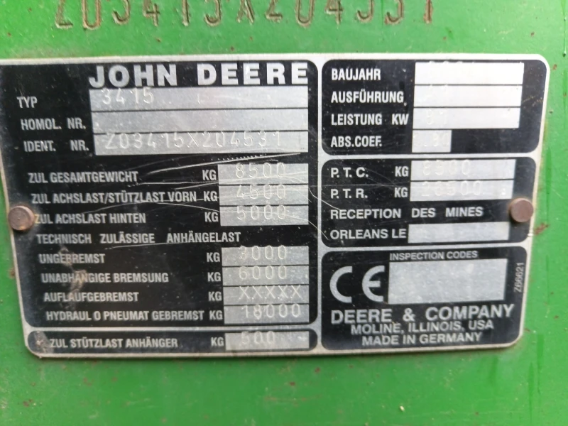 Телескопичен товарач John Deere 3415, снимка 11 - Селскостопанска техника - 53499653