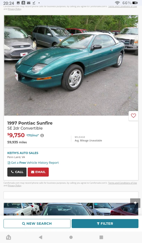 Pontiac Sunfire, снимка 1 - Автомобили и джипове - 48371171