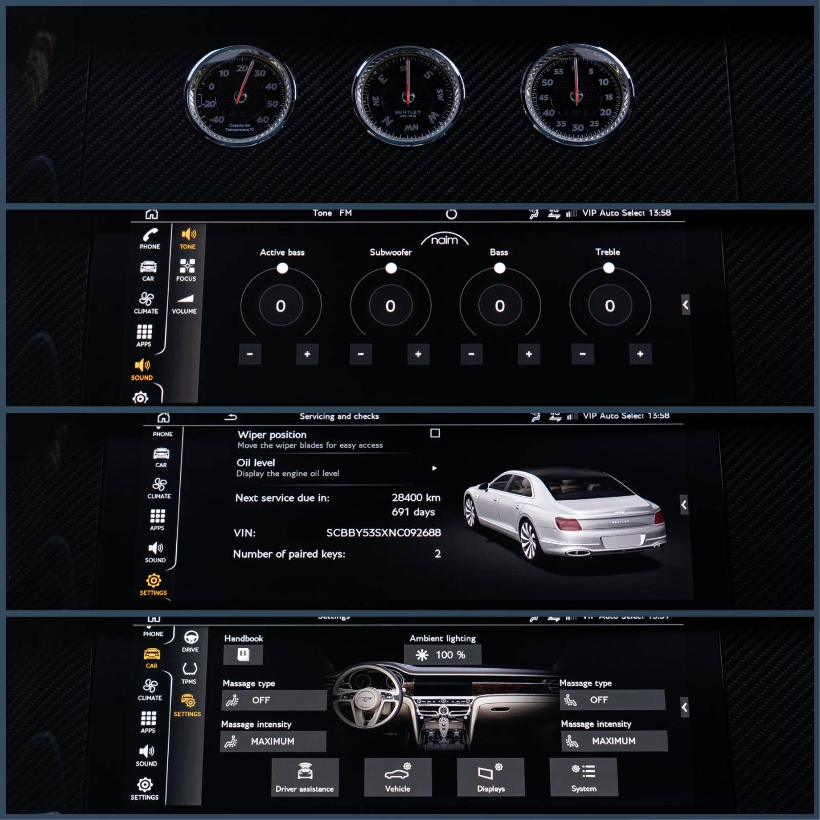 Bentley Continental Flying Spur W12 | TWO TONE | MULLINER | NAIM, снимка 14 - Автомобили и джипове - 55982167
