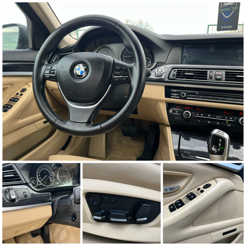 BMW 530 Нави, кожа, мемори, ксенон, парктроник , снимка 14 - Автомобили и джипове - 39010170