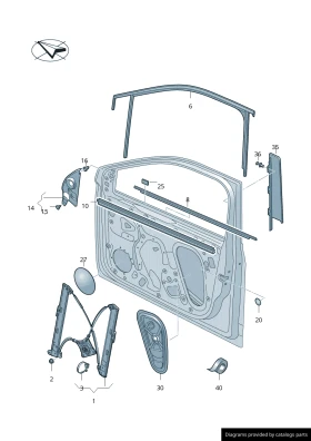 Лайсна предна врата VW Polo 2018-RH 4 Врати , снимка 3