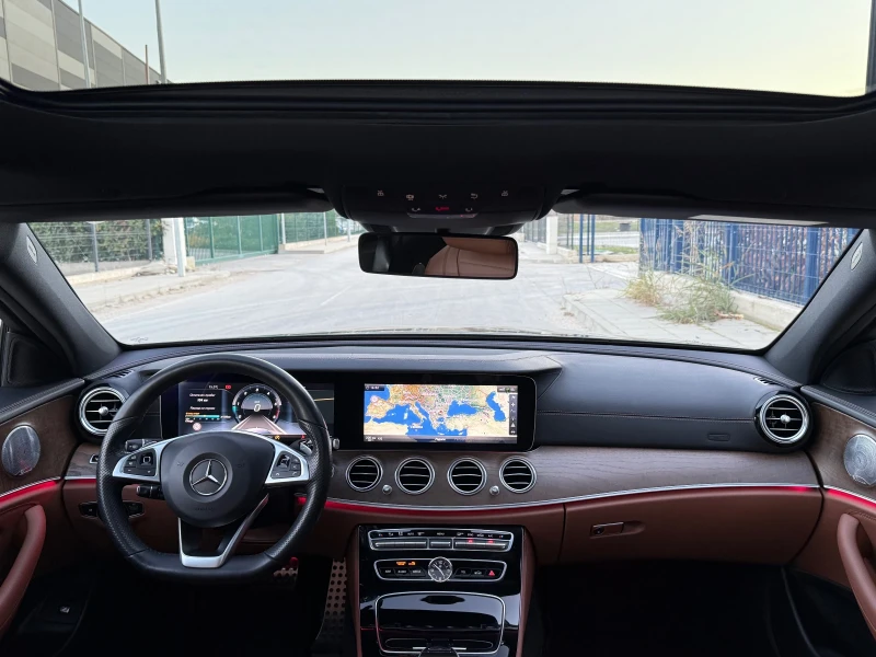 Mercedes-Benz E 220 AMG PREMIUM PLUS| DIGITAL| BURMESTER| ПЪЛНА ИСТОРИ, снимка 9 - Автомобили и джипове - 52481874