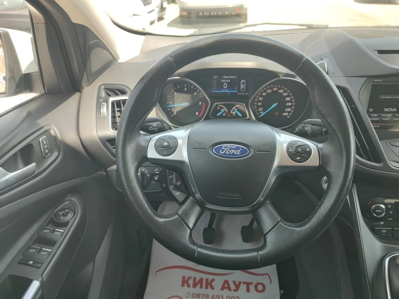 Ford Kuga 2.0TDCI-120ks-6sk-ПАНОРАМА-ШИБЕДАХ-КОЖА-НАВИГАЦИЯ, снимка 12 - Автомобили и джипове - 49738992