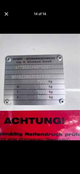 Каравана Hobby Hobby 645 VIP, снимка 13