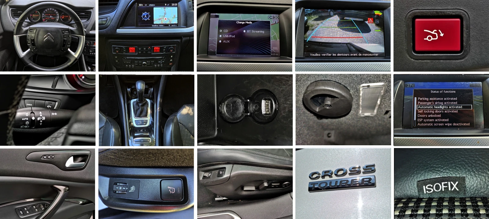 Citroen C5 2.2HDI 204hp CrossTourer/FACELIFT/NAVI/LED, снимка 11 - Автомобили и джипове - 55880671