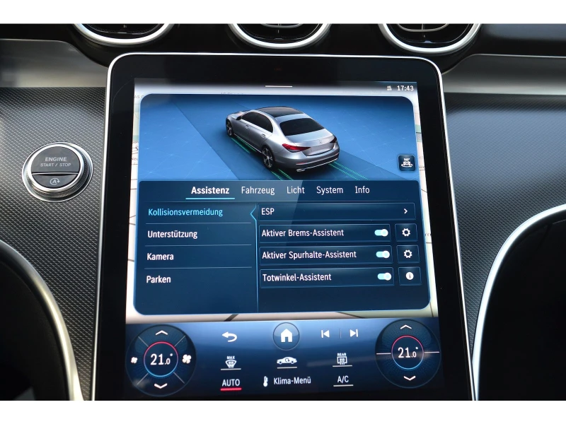 Mercedes-Benz C 220 AMG/200HP/PANO/ADVANTAGE-PLUS/NIGHT/MEMORY//421v, снимка 12 - Автомобили и джипове - 50286870