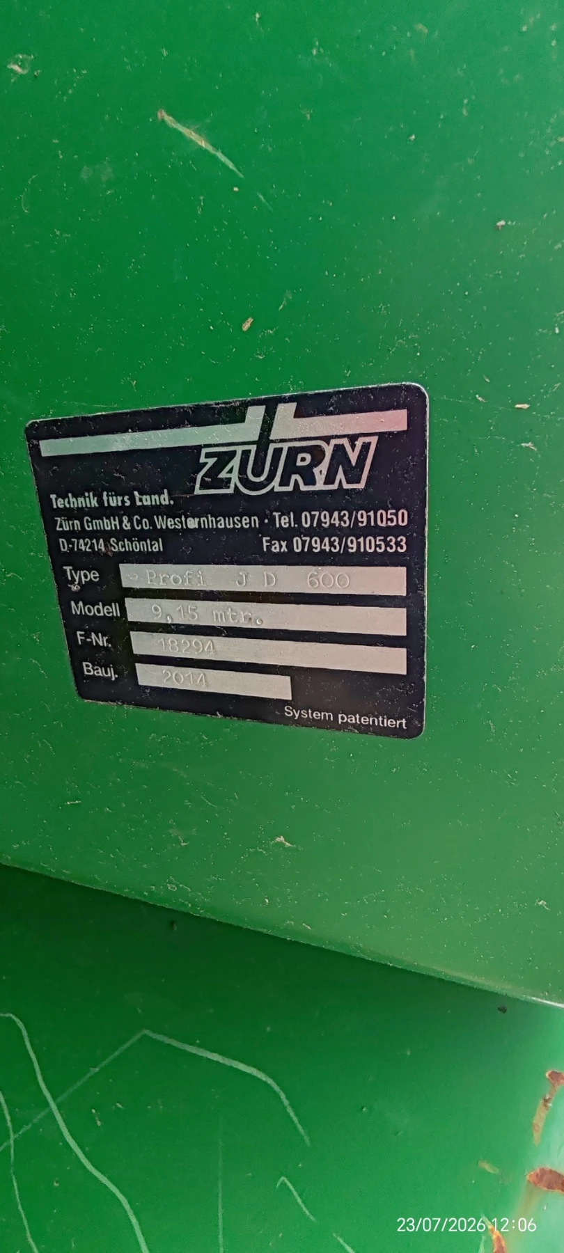 Хедер John Deere ZURN PROFI JD600, снимка 3 - Селскостопанска техника - 55463718