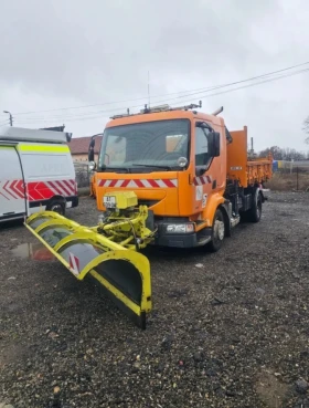 Renault Midlum Самосвал с кран HIAB, снимка 1