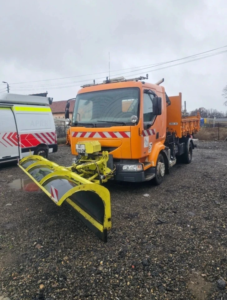 Renault Midlum Самосвал с кран HIAB