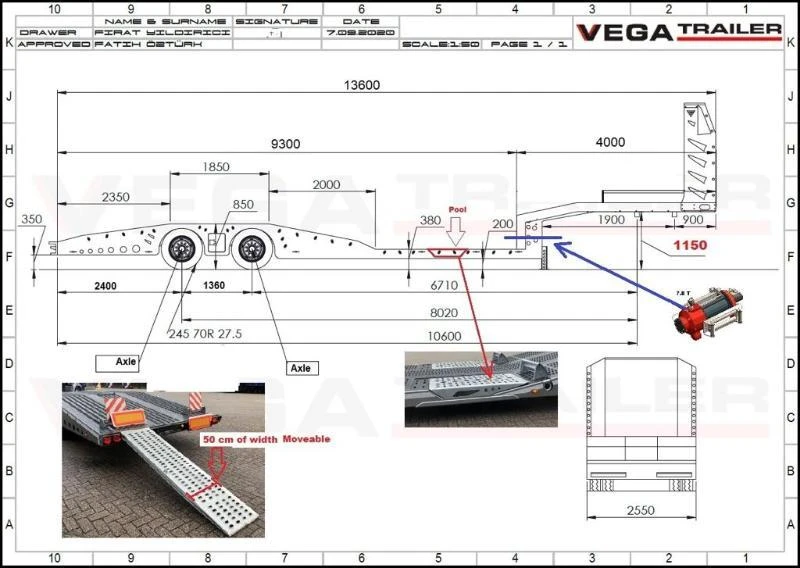 Полуремарке Vega Trailer VG-TC235 Arla, снимка 9 - Ремаркета - 32092121