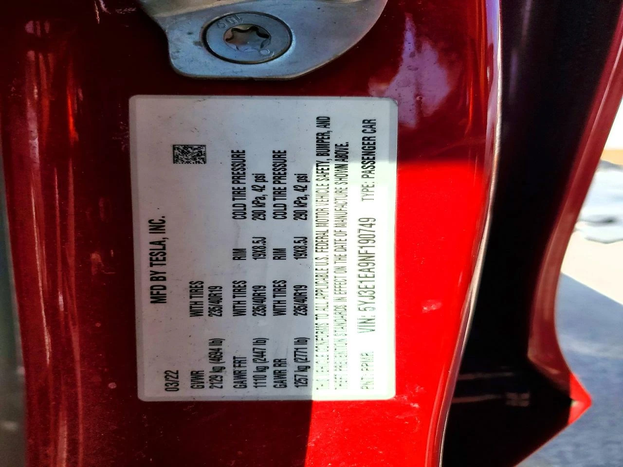 Tesla Model 3, снимка 12 - Автомобили и джипове - 54623997