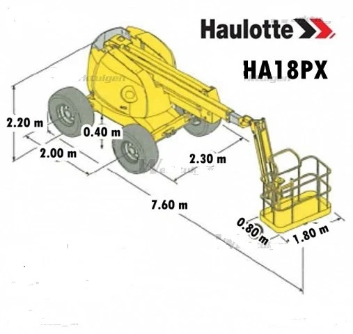 Автовишка Друга марка HAULOTTE HA 18PX  4x4x4, снимка 15 - Индустриална техника - 46558222