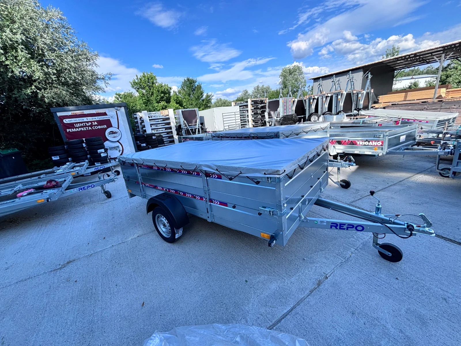 За автомобил Agados Repo Trailers Cargo 3м X 1.60м Х 0.6м ДВОЙНИ КАНАТ