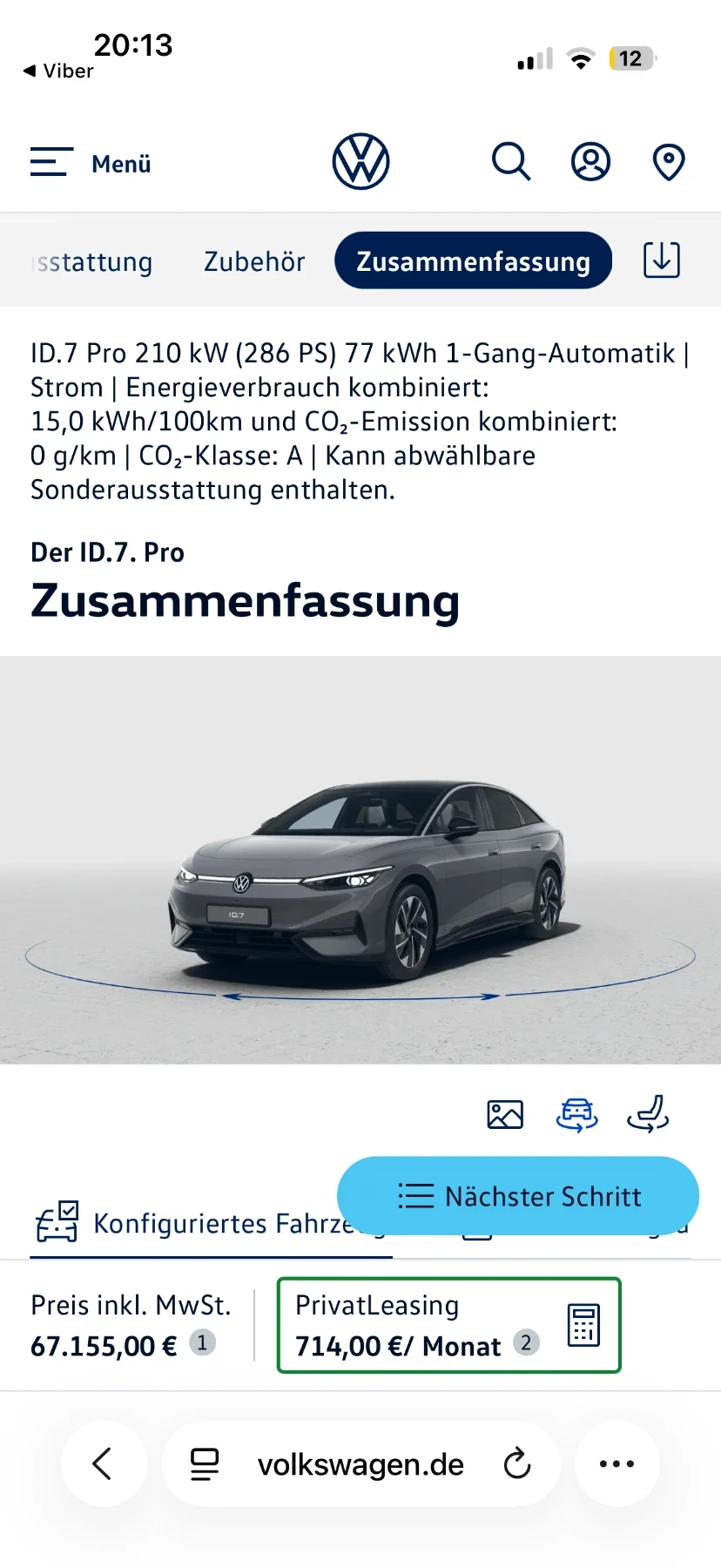VW ID.7 PRO S FULL MAX EXTRAS, снимка 17 - Автомобили и джипове - 54131769