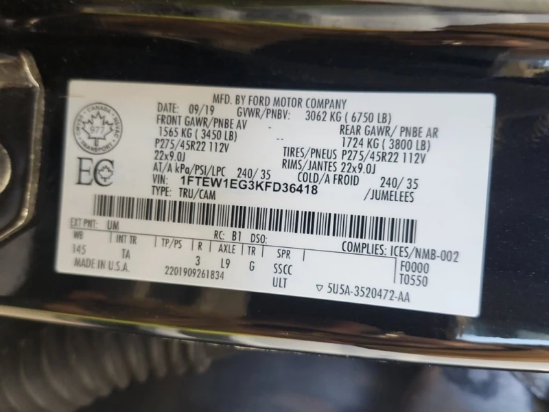 Ford F150 * LIMITED CREW CAB SHORT BED * CARFAX * ЦЕНА ДО БГ, снимка 7 - Автомобили и джипове - 52726340