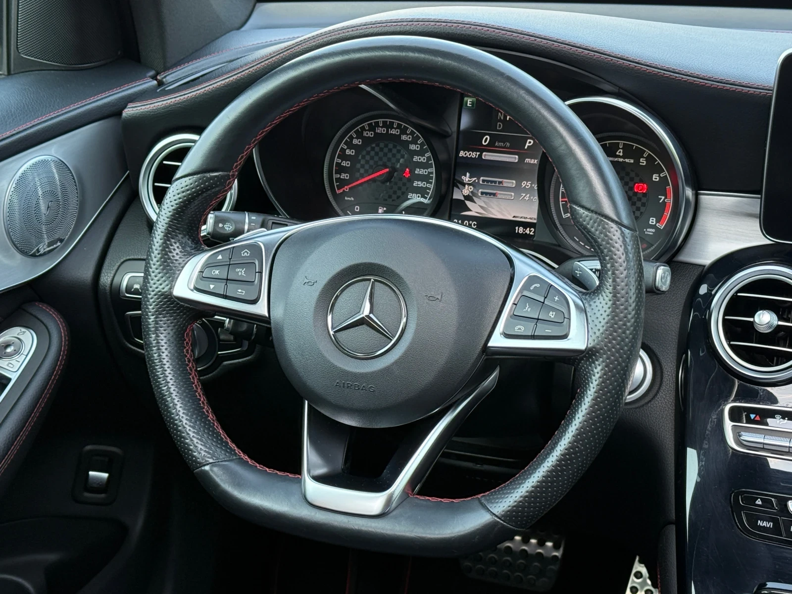 Mercedes-Benz GLC 43 AMG 4MATIC, BiTURBO * BURM* PANO, ЧЕРВЕНИ КОЛАНИ, FULL - изображение 9