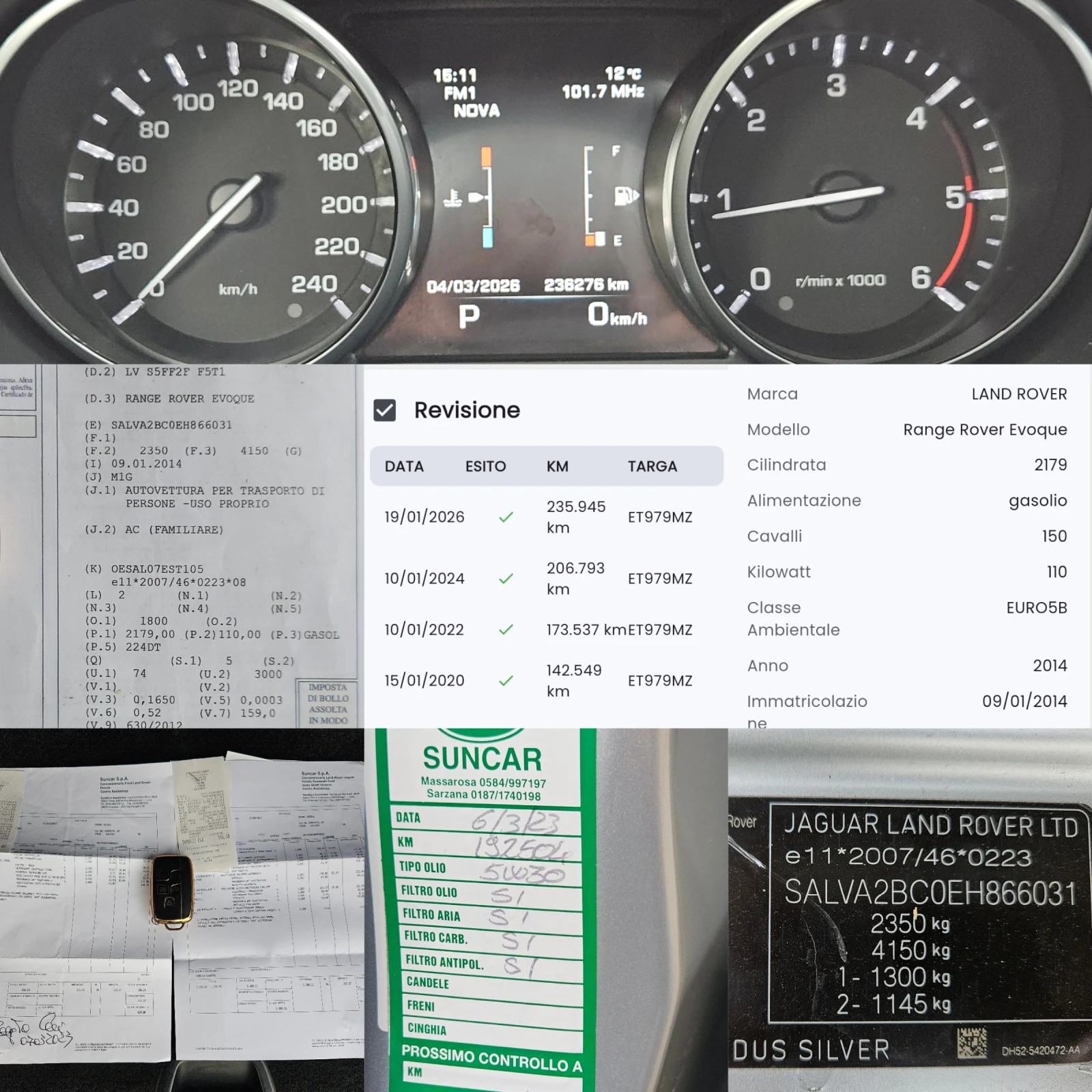 Land Rover Range Rover Evoque 2.2TD4/DYNAMIC/4Х4/ACC/LED/NAVI/БЛУТУТ/EURO 5B/ТОП, снимка 12 - Автомобили и джипове - 53710018