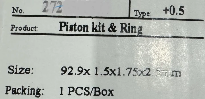 Бутало Piston за Mercedes 350 - M272 272cv 92.9, снимка 7 - Части - 45845560