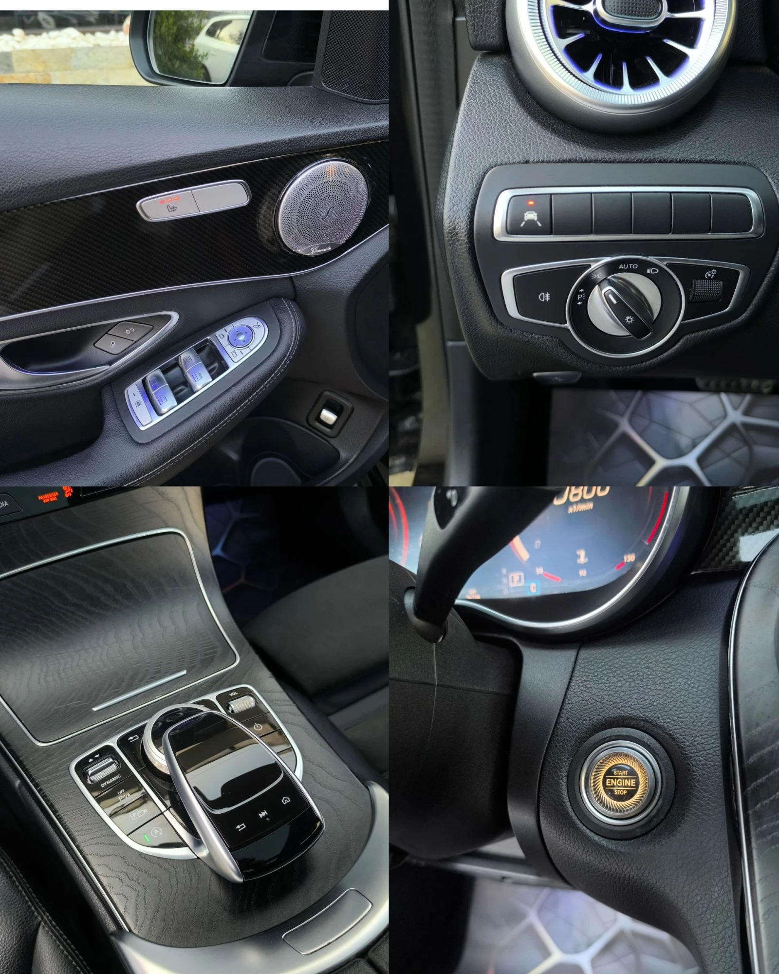 Mercedes-Benz C 200 2.0D BRABUS PACKET ПАНОРАМА DIGITAL, снимка 13 - Автомобили и джипове - 53738858