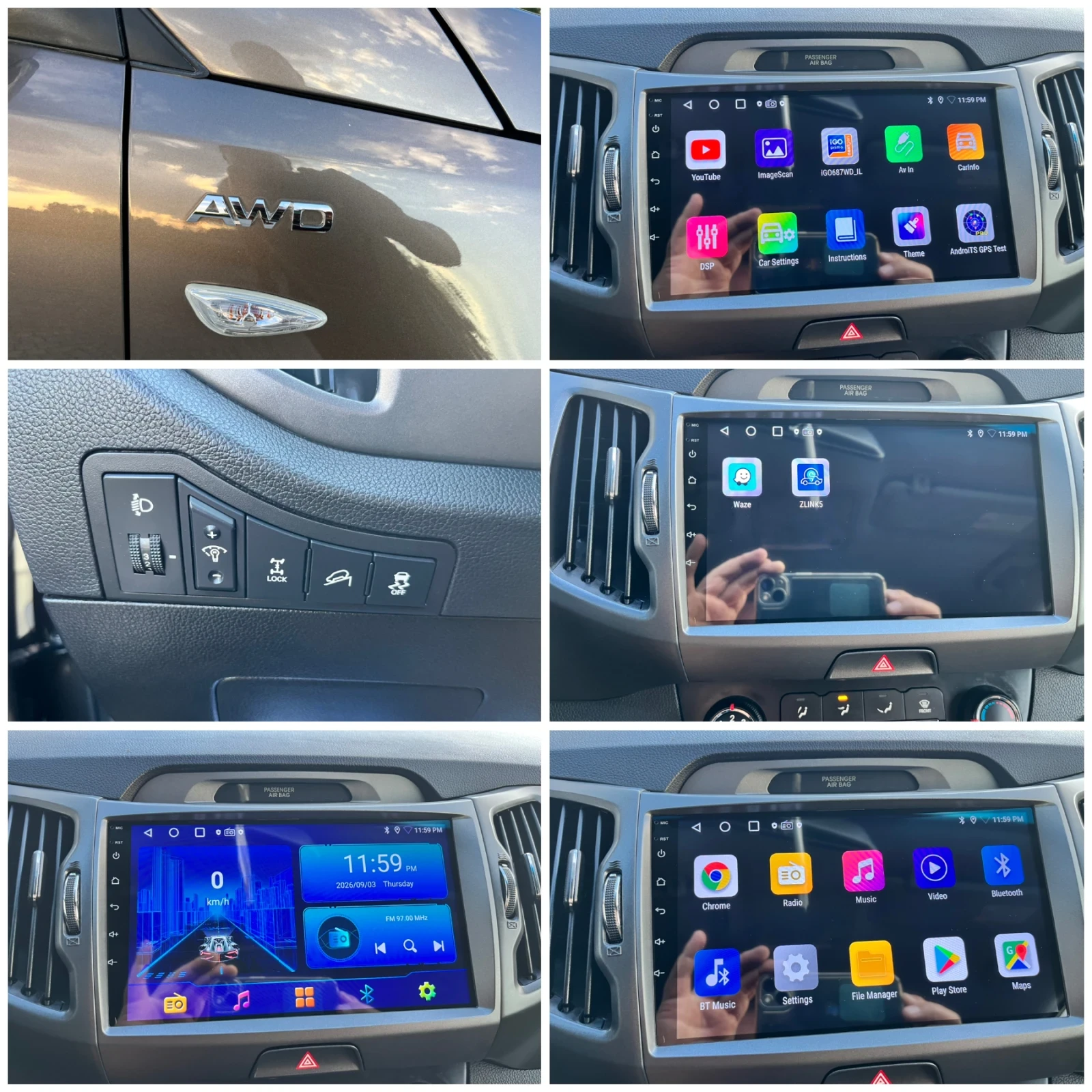 Kia Sportage 2.0CRDi* 4x4* Android Navi* Нови гуми* Перфектен* , снимка 13 - Автомобили и джипове - 55954442