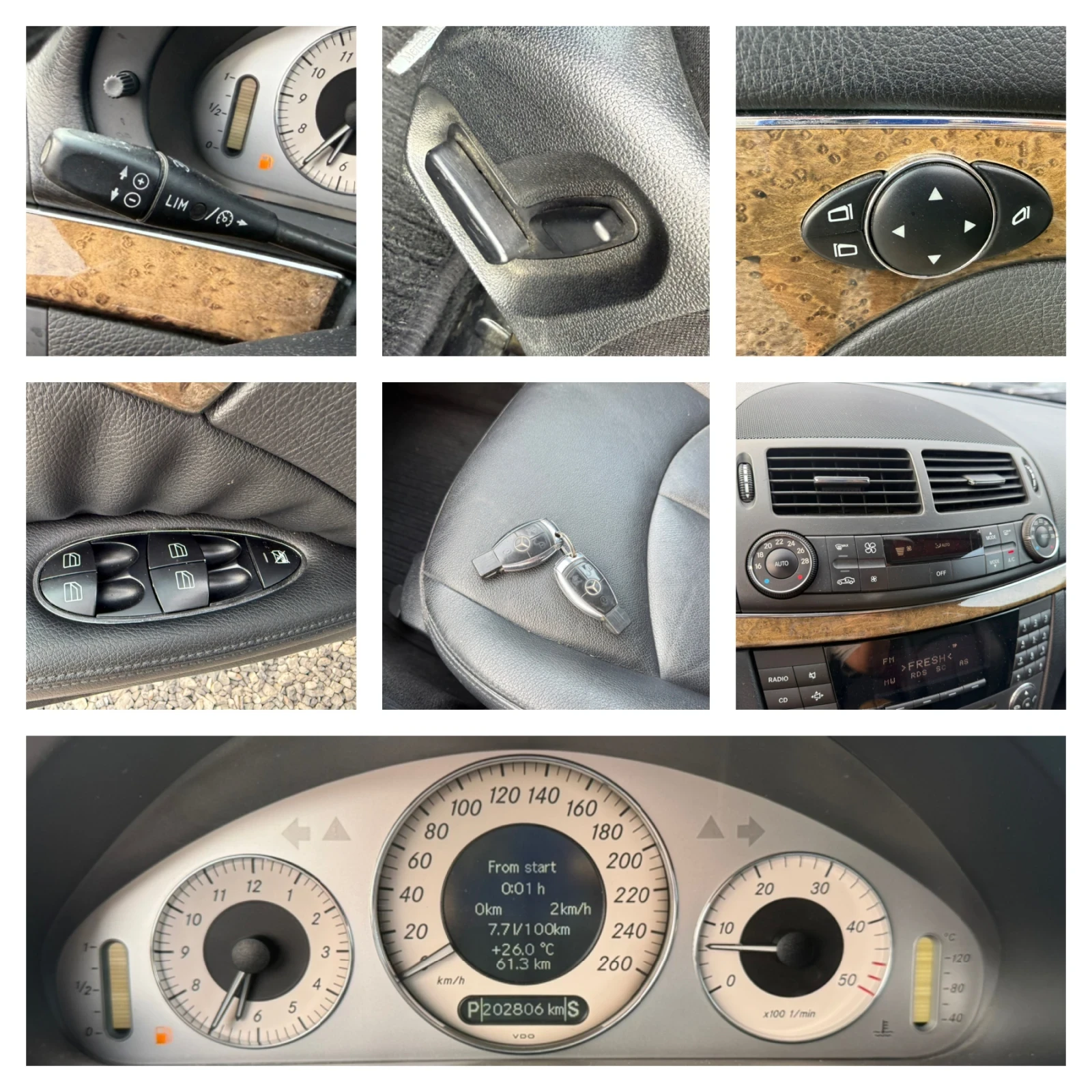 Mercedes-Benz E 280 CDI/FACE /Avantgarde/190 Hp/7G-Tronic/Кожа/Euro 4, снимка 14 - Автомобили и джипове - 55875125