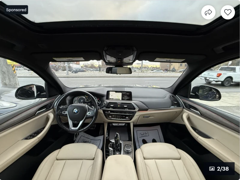 BMW X3 M40I* ДИГИТАЛНО* ТАБЛО* ПОДГРЕВ* КАМЕРА* КЕЙЛЕС* М, снимка 9 - Автомобили и джипове - 52973589