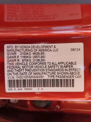 Honda Accord HYBRID SPORT, снимка 12 - Автомобили и джипове - 53991292