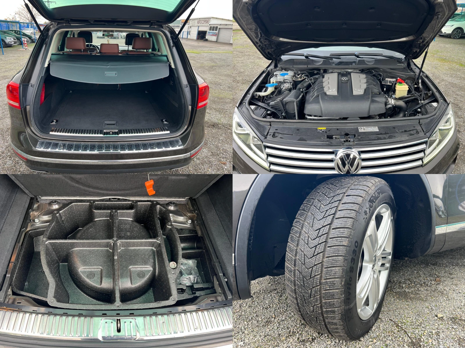 VW Touareg 3, 0TDi НАПЪЛНО ОБСЛУЖЕН! АВТОМАТ КОЖА НАВИ ПОДГРЕ - изображение 9