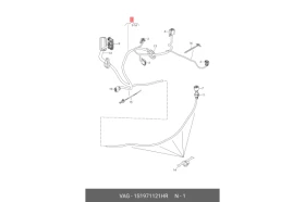 инсталация/кабели предна дясна врата Skoda Sitigo /Seat MII/VW UP 2012- 1S1971121HR/1S1971121HQ, снимка 2