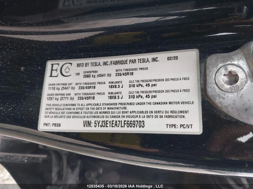 Tesla Model 3 Standard Range Plus RWD, снимка 9 - Автомобили и джипове - 54597393