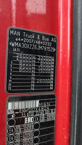 Man Tgx 33 540 EURO 6  6X4, снимка 15